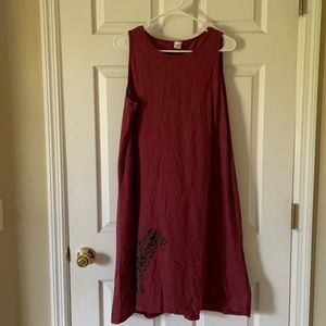 T-shirt dress with lab dog on side